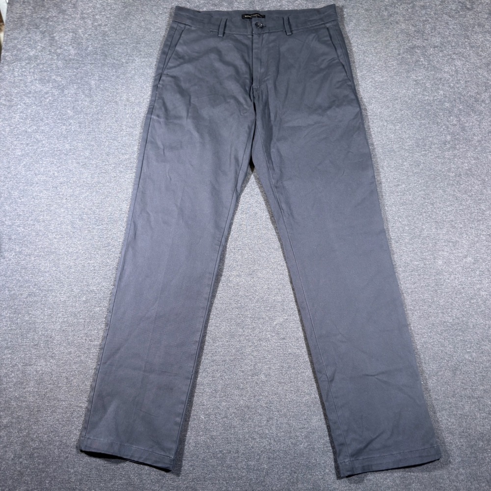Banana Republic Chino Pants Mens 30x32 Gray Slim Fit Cotton Stretch Casual Work